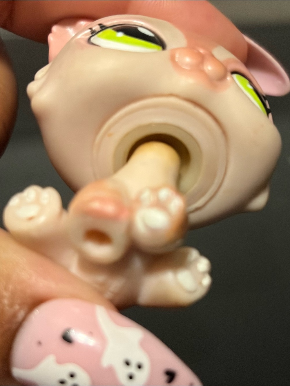 Littlest Pet Shop Cream and Yellow Cat Figure with Big Eyes - Picture 5 of 6